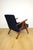 Vintage Navy Blue Velvet Var B-310 Chair in Dark Wood, 1960s For Sale - Image 6 of 12