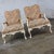 Late 20th Century 1980’s French Louis XV Style Fauteuil Armchairs Whitewashed Frames & Contemporary Fabric For Sale - Image 5 of 12