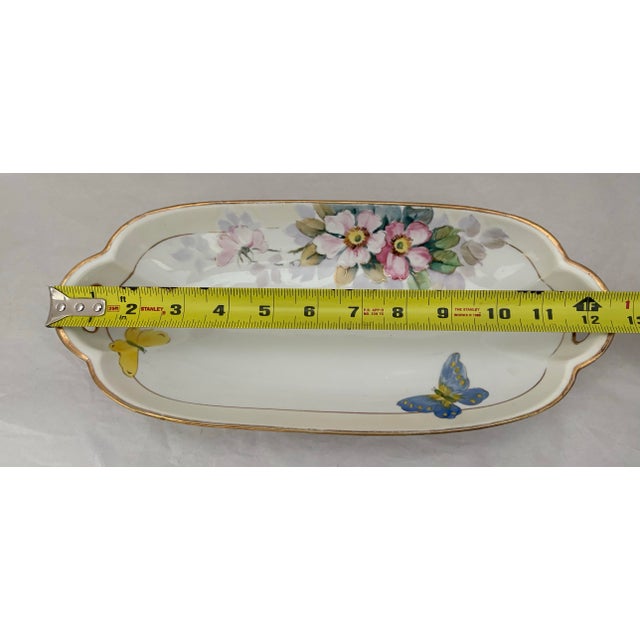 Antique Nippon Kutani Hand-Painted Porcelain Serving Set With Butterflies, C. 1910 For Sale - Image 4 of 11