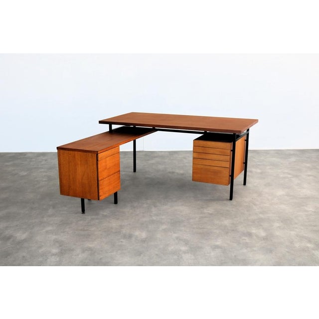 Mid-Century Modern Vintage Teak Executive Desk from Knoll, 1960s For Sale - Image 3 of 12