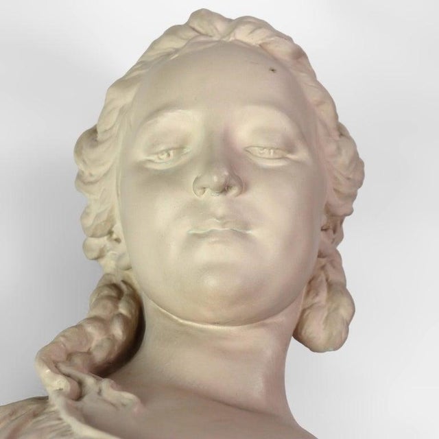 Austin Productions Vintage Austin Production Classical Terra Cotta Bust of a Maiden C1978 For Sale - Image 4 of 10