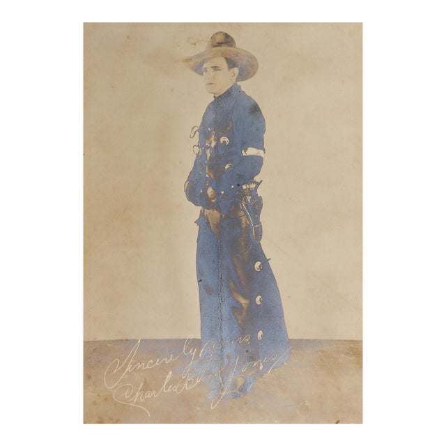 Early Sepia Photograph of Buck Jones Western Movie Star For Sale