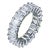 The Marise Emerald Cut Eternity Band 5cts in 14k White Gold Lab Grown Diamonds by Lumeniri, Size 7 For Sale