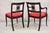 Black Mid 20th Century Union National Chinoiserie English Regency Black Painted Dining Chair - Set of 6 For Sale - Image 8 of 13
