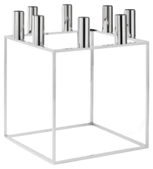 Nickel Plated Kubus 8 Candleholder by Lassen