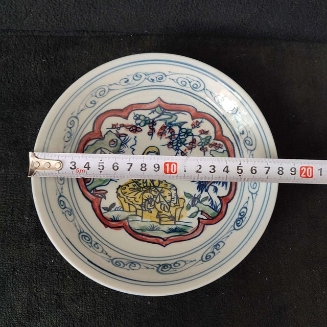 Chinese Ceramic Plate,Kangxi Marked Blue and White Porcelain Plate Hand Painted Figures Story Pattern For Sale - Image 11 of 11