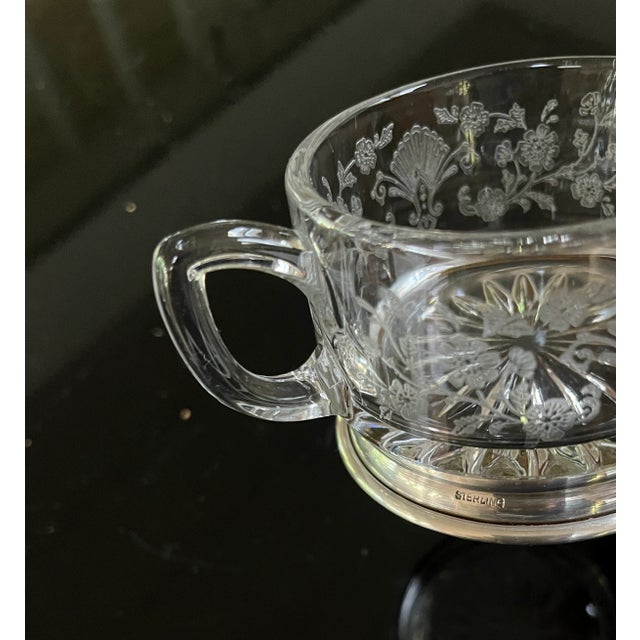 Vintage Duncan & Miller First Love Sugar and Creamer For Sale - Image 10 of 12