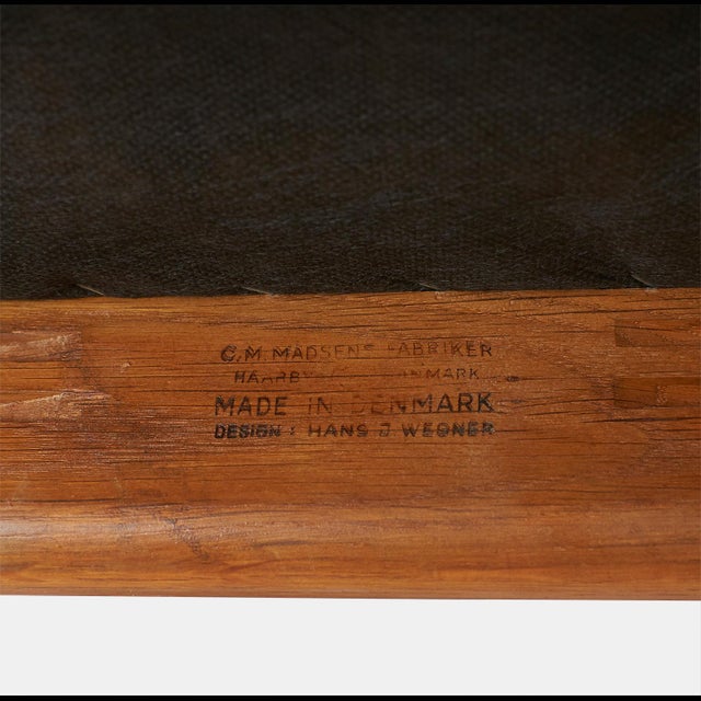 Wood Set of 8 1950s W2 Dining Chairs by Hans J Wegner For Sale - Image 7 of 7