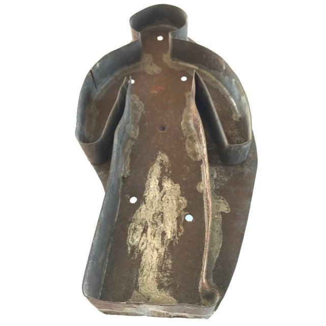 Late 19th Century Large Primitive Tin Boy Cookie Cutter Amish Style Farmhouse Decor For Sale - Image 4 of 8
