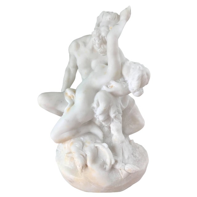 Marble Sculpture of Satyr,18th Century For Sale