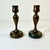 Early 20th C. Antique Federal Farmhouse Americana Hand Turned Walnut Candle Holders - A Pair For Sale - Image 4 of 11