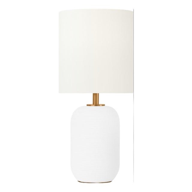 Hable by Visual Comfort Studio Hable Fanny Table Lamp in Matte White Ceramic For Sale