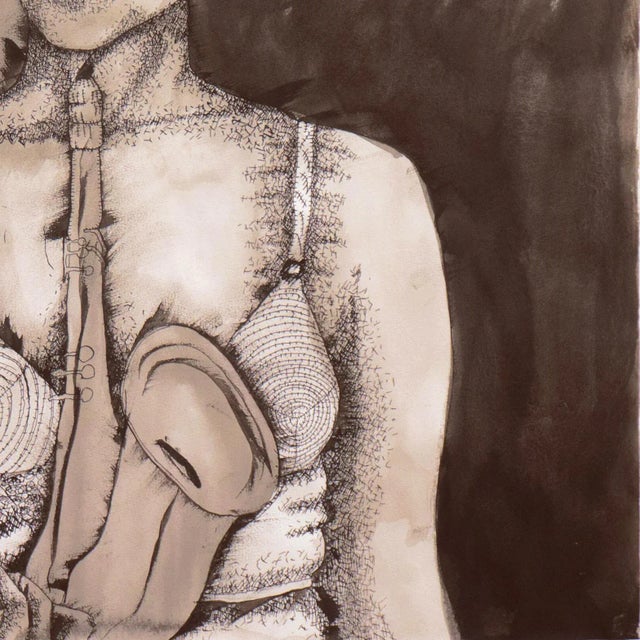 Gray 'Preparing for a Recital' by Patricia Torres, 1987, Woman Artist, Michoacán, Mexico City, San Francisco For Sale - Image 8 of 10
