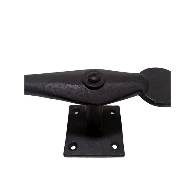 Vintage Hand-Forged Cast Iron Shutter Stops or Latches, Set of 9 For Sale In Phoenix - Image 6 of 7