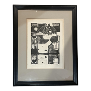Ted Faiers Woodcut Print Dated 1966