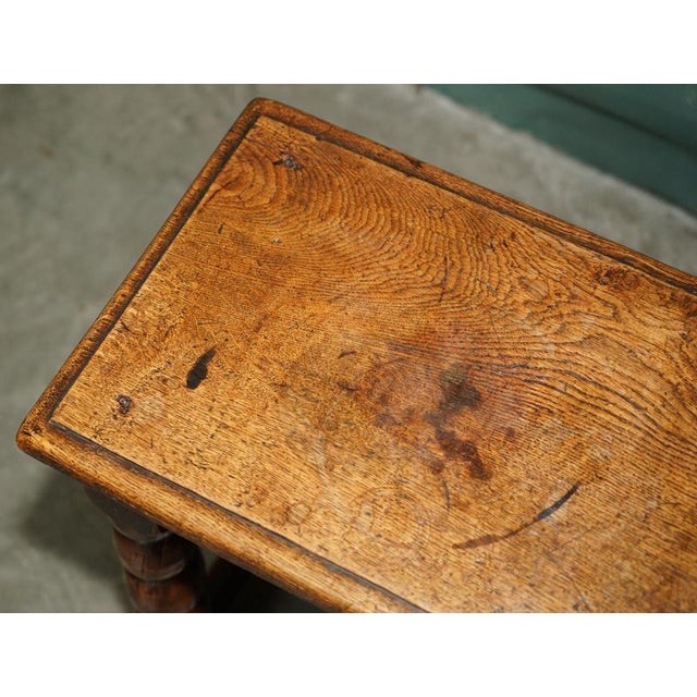 18th Century English Oak Bobbin Turned Joint Stool, 1700s For Sale - Image 5 of 18