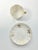 1940s Gardner Verbilki 6-Piece Porcelain Gold Flower Demitasse Espresso Cups Saucers - Set of 12 For Sale - Image 4 of 6