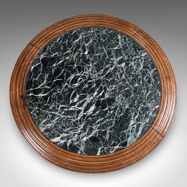 Antique Decanter Table, English, Walnut, Marble, Wine, Cocktail, High Victorian For Sale - Image 6 of 12