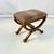 1970s Vintage French Neoclassical Hollywood Regency Style X-Based Bench For Sale - Image 9 of 15
