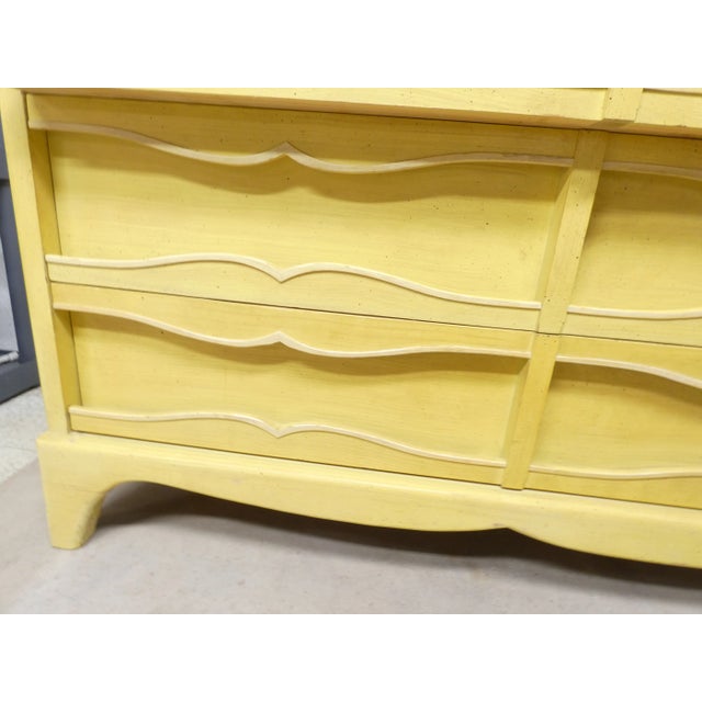 1970s Mid-Century Modern Yellow Lowboy Dresser For Sale In Chicago - Image 6 of 11