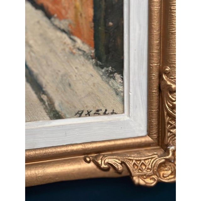 Harriet H. Axéll, Townscape, 1950s, Oil Painting on Panel, Framed For Sale - Image 7 of 17