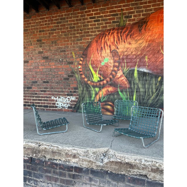 Metal American Mid-Century Outdoor Aluminum Beach Chair For Sale - Image 7 of 8