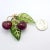 Metal Vintage Tiffany & Co. France Diamond Plique a Jour Glass Cherries Gold Brooch For Sale - Image 7 of 11