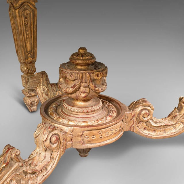 1980s Large Vintage Continental Marble Circular Table For Sale - Image 12 of 13