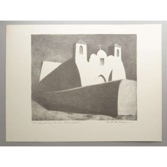 A signed lithograph by Kenneth Miller Adams (1897–1966), one of the founding members of the Taos Society of Artists and a...