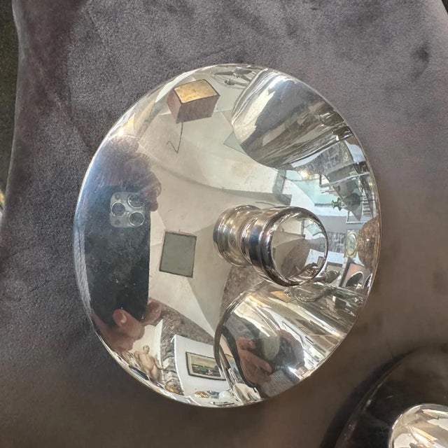 Modern 1980s Modernist Silver Plated Ice Bucket by Christofle For Sale - Image 3 of 10