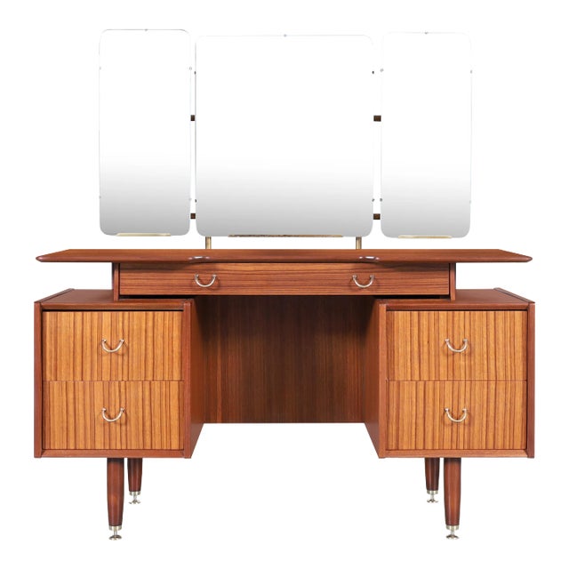 1950s Mid-Century African Mahogany Vanity or Desk by E. Gomme for G-Plan For Sale