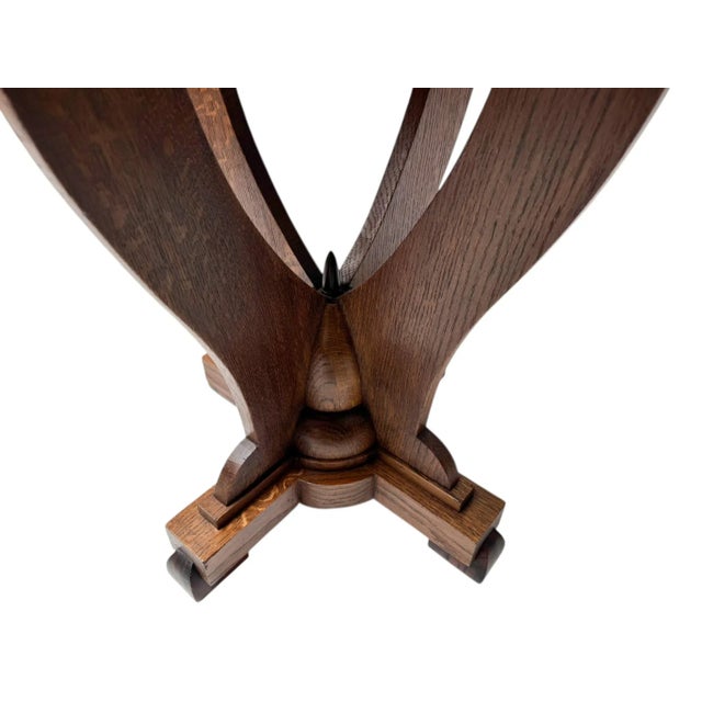 Brown Art Deco Amsterdamse School Side Table, 1921 For Sale - Image 8 of 11