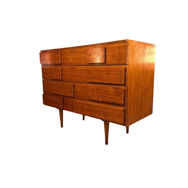 Mid-Century Modern Mid-Century Modern Walnut Dresser – Italian For Sale - Image 3 of 15