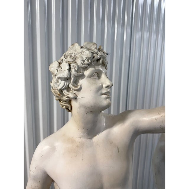 1950s Pair of Monumental Classical Bacchus Figures in Fiberglass Sculptures For Sale - Image 5 of 17