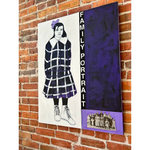 Family Portrait Original Painting by Marie Straw (1894-1996) For Sale - Image 4 of 6