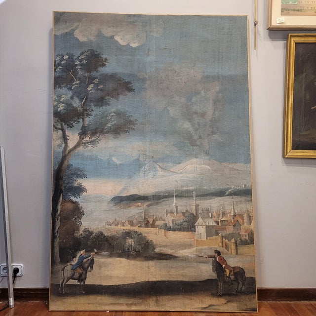 French School Artist, Duel of Knights, 18th Century, Watercolor Painting on Linen For Sale - Image 5 of 18