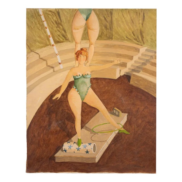Alberto Gallerati, Attend Training, Oil Painting, 1970s For Sale