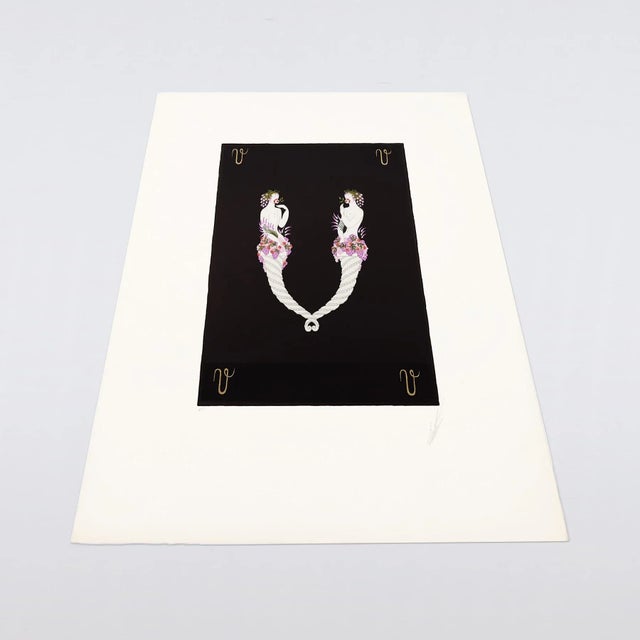Modern Erté, Artist's Proof: Letter V, Limited Edition Serigraph, 1976 For Sale - Image 3 of 11