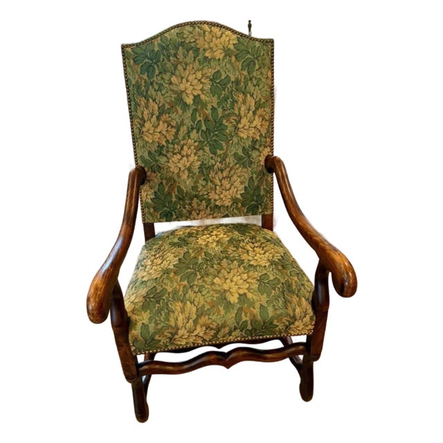 Mid 20th Century French Imported Os De Mouton Armchair For Sale