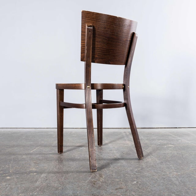 Brown Deep Back Dining Chairs in Dark Walnut from Ton, 1970s, Set of 4 For Sale - Image 8 of 11