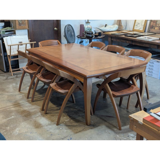 2006 Berkeley Mills Zama Dining Table and Eight Lambda Chairs - 9 Pieces For Sale - Image 9 of 10