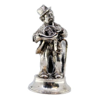 Silver Musician Figurine For Sale