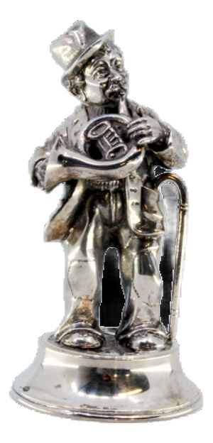 Silver Musician Figurine