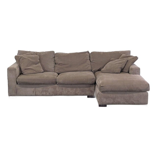 Crate & Barrel Axis Sectional Sofa With Chaise For Sale