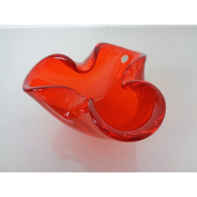 Red Sommerso Murano Glass Bowl, Italy, 1960s For Sale - Image 9 of 14