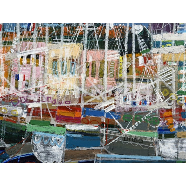 Michel Godjevac, Saint Tropez, 1982, Acrylic Painting on Paper For Sale - Image 3 of 7