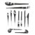1960's Arne Jacobsen by Michelsen Space Age Modernist Stainless Steel Flatware - Set of 65 For Sale