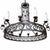 Large Art Deco Style Wrought Iron 12-Light Chandelier For Sale In Baton Rouge - Image 6 of 11