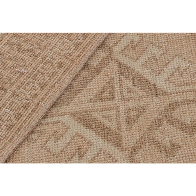 Textile Vintage Ersari Rug in Pink With Beige-Brown Geometric Patterns, From Rug & Kilim For Sale - Image 7 of 7