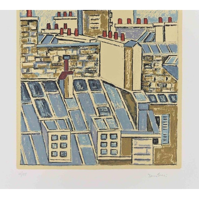 Modern artwork realized by Orfeo Tamburi (Jesi, 1910 – Paris,1994) in the 1970s. Colored Lithograph. Hand-signed. Numbered...